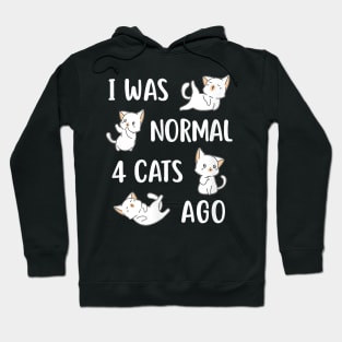 Cat S I Was Normal 4 Cats Ago Crazy Cat Lady Hoodie